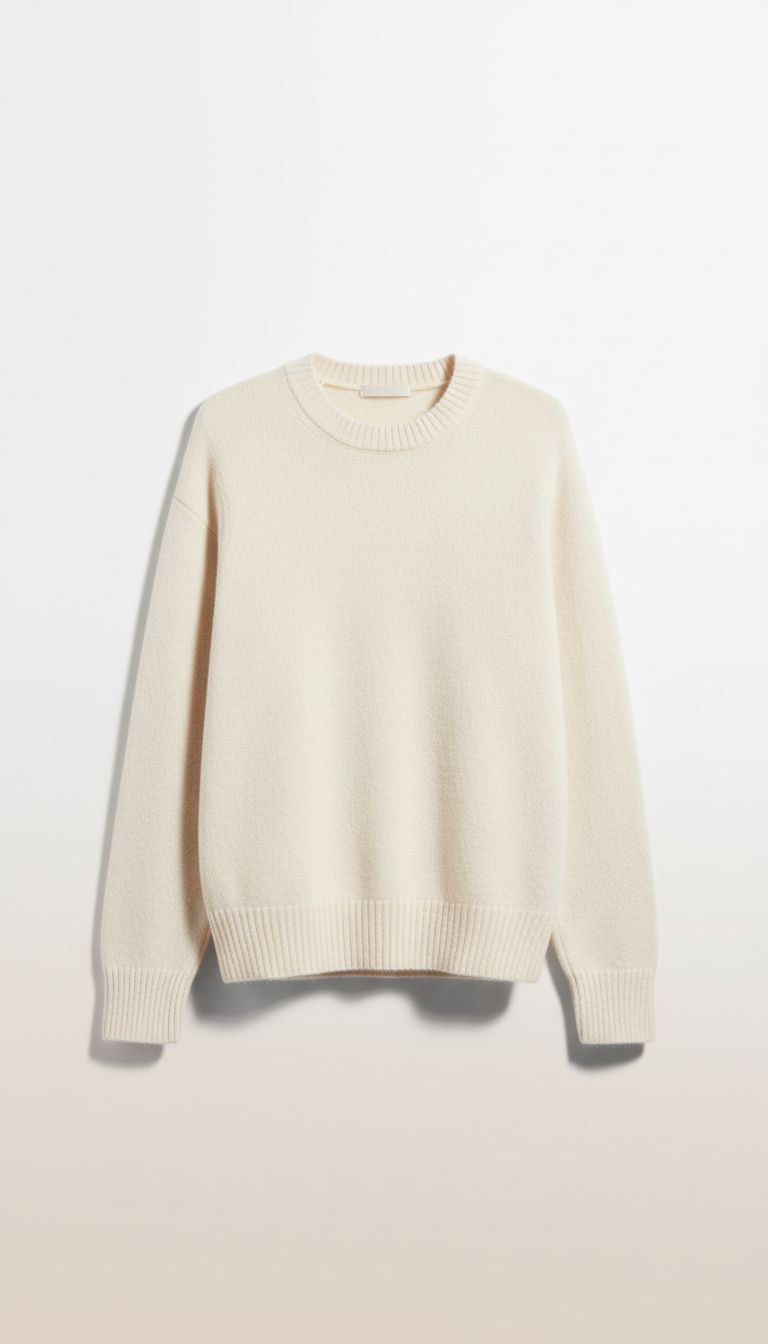 Cashmere Knit Sweater in Oat