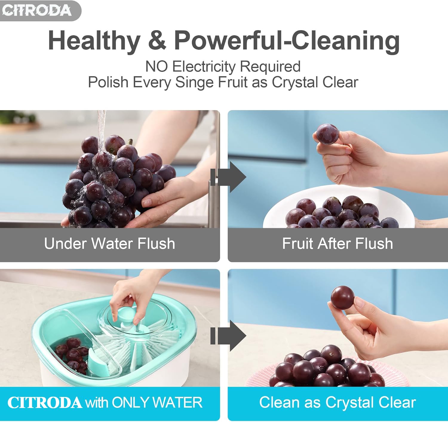 Fruit Cleaner Spinner, Large Fruit Washer Spinner, Fruit Cleaner Spinner with Fruit Washer Bowl, Vegetable Fruit Spinner Washer,Fruit and Vegetable Scrubber (Multy)