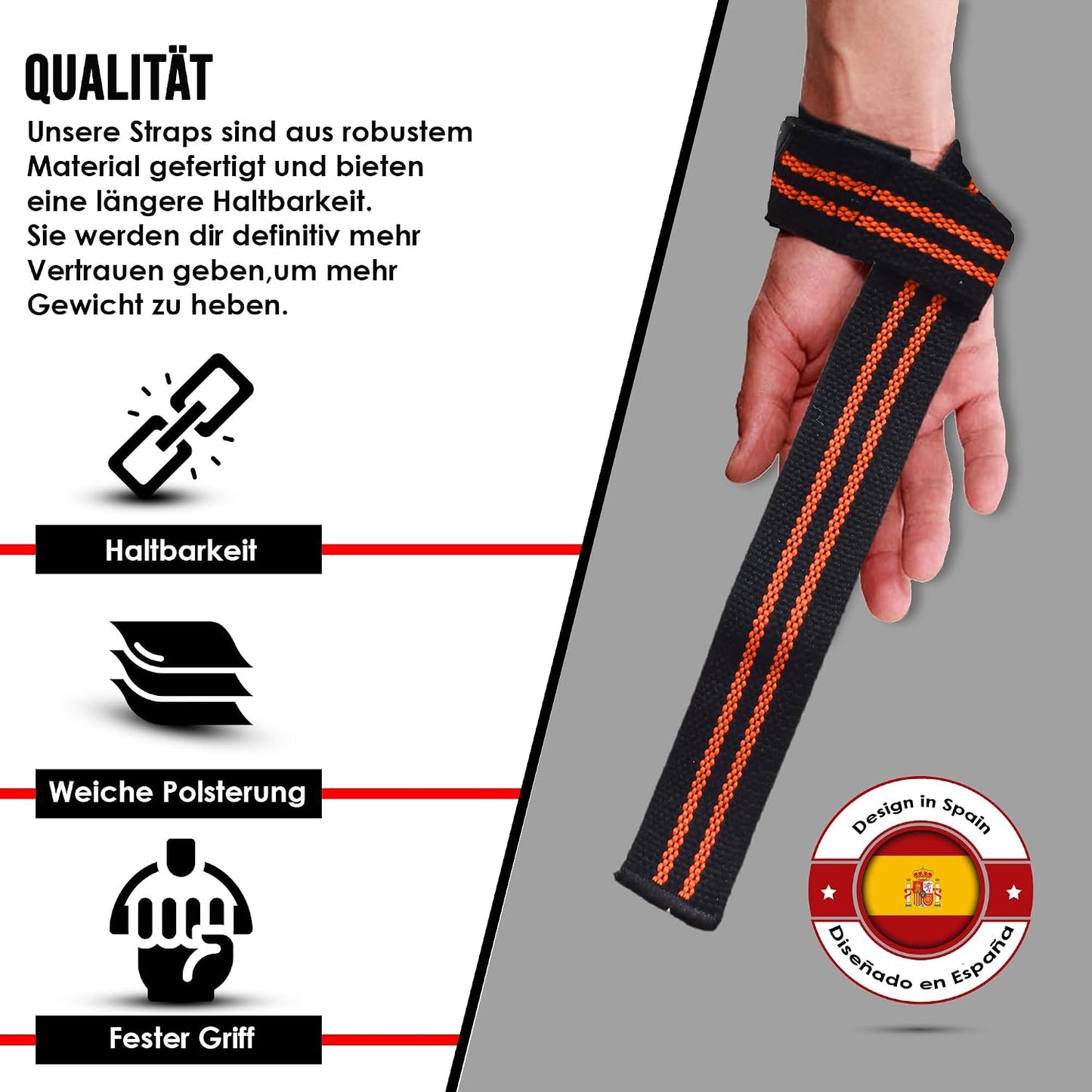 MERCURYAL Zughilfen Krafttraining Lifting Straps - Bodybuilding, Fitness, Kreuzheben, Powerlifting - Kreuzheben Gurte - Profi Lifting Straps - Lifting Straps - Gym Zubehör für Frauen und Männer