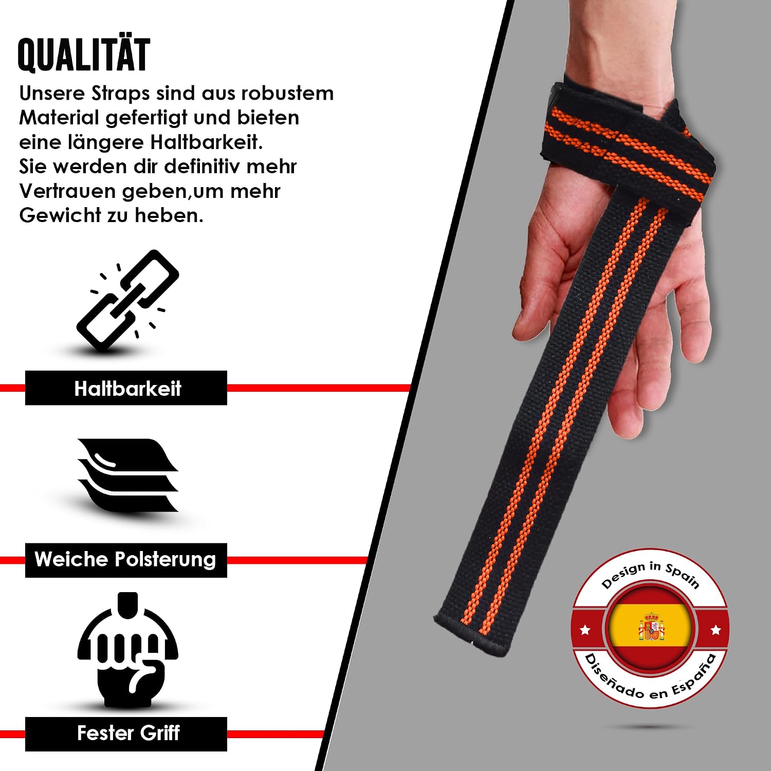MERCURYAL Zughilfen Krafttraining Lifting Straps - Bodybuilding, Fitness, Kreuzheben, Powerlifting - Kreuzheben Gurte - Profi Lifting Straps - Lifting Straps - Gym Zubehör für Frauen und Männer