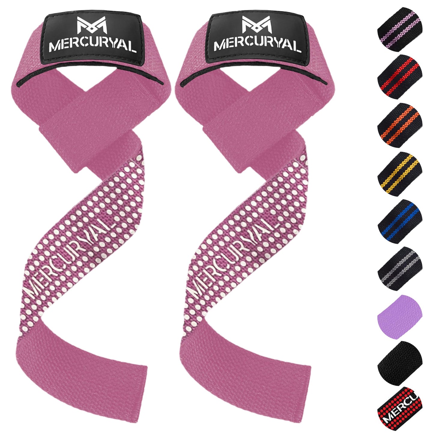 MERCURYAL Zughilfen Krafttraining Lifting Straps - Bodybuilding, Fitness, Kreuzheben, Powerlifting - Kreuzheben Gurte - Profi Lifting Straps - Lifting Straps - Gym Zubehör für Frauen und Männer