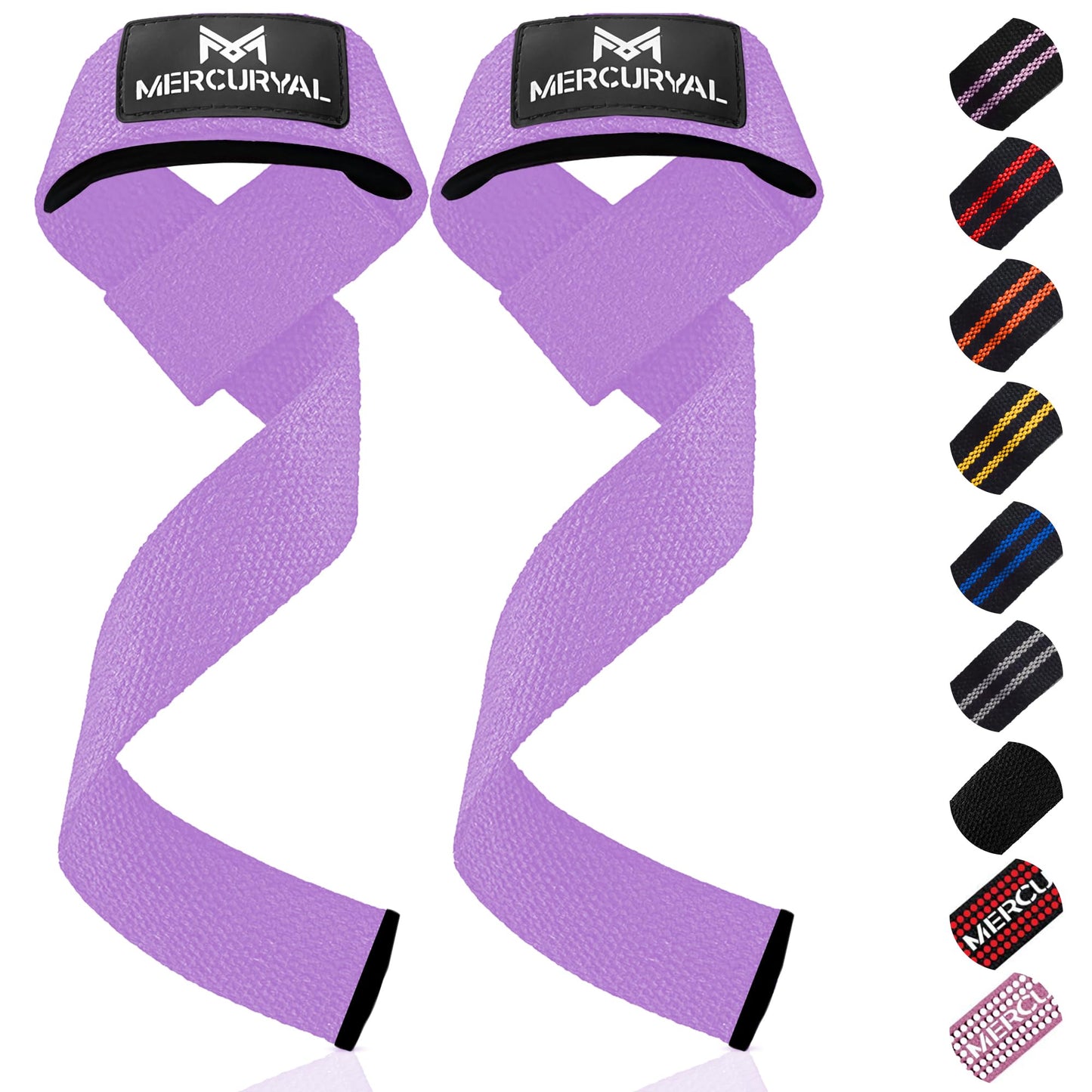 MERCURYAL Zughilfen Krafttraining Lifting Straps - Bodybuilding, Fitness, Kreuzheben, Powerlifting - Kreuzheben Gurte - Profi Lifting Straps - Lifting Straps - Gym Zubehör für Frauen und Männer