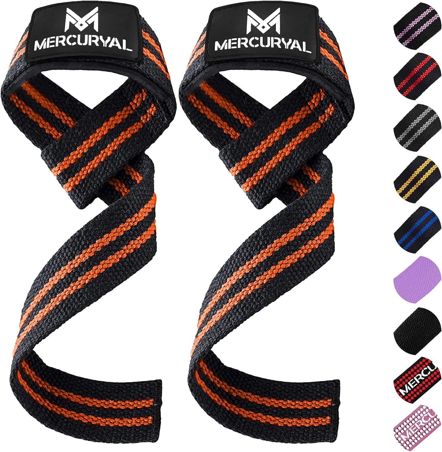 MERCURYAL Zughilfen Krafttraining Lifting Straps - Bodybuilding, Fitness, Kreuzheben, Powerlifting - Kreuzheben Gurte - Profi Lifting Straps - Lifting Straps - Gym Zubehör für Frauen und Männer