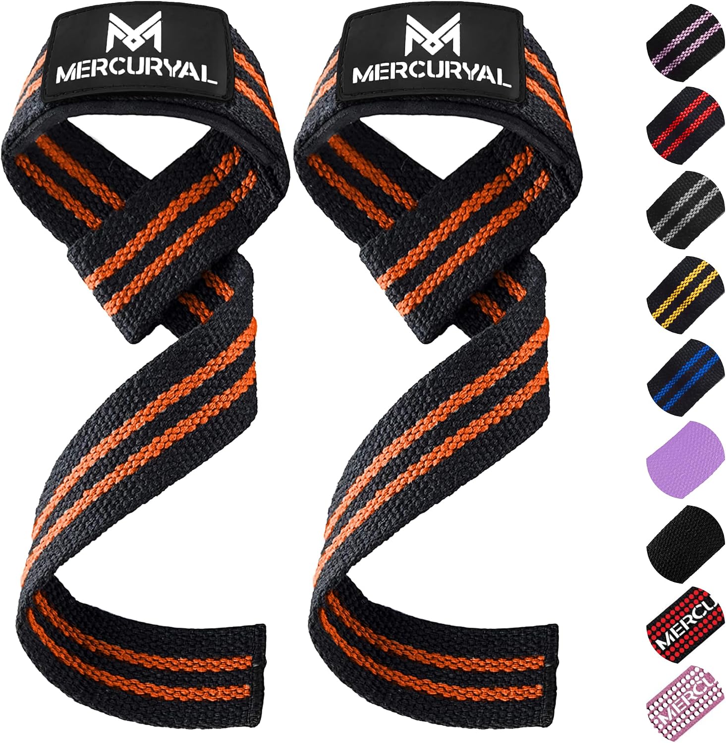 MERCURYAL Zughilfen Krafttraining Lifting Straps - Bodybuilding, Fitness, Kreuzheben, Powerlifting - Kreuzheben Gurte - Profi Lifting Straps - Lifting Straps - Gym Zubehör für Frauen und Männer