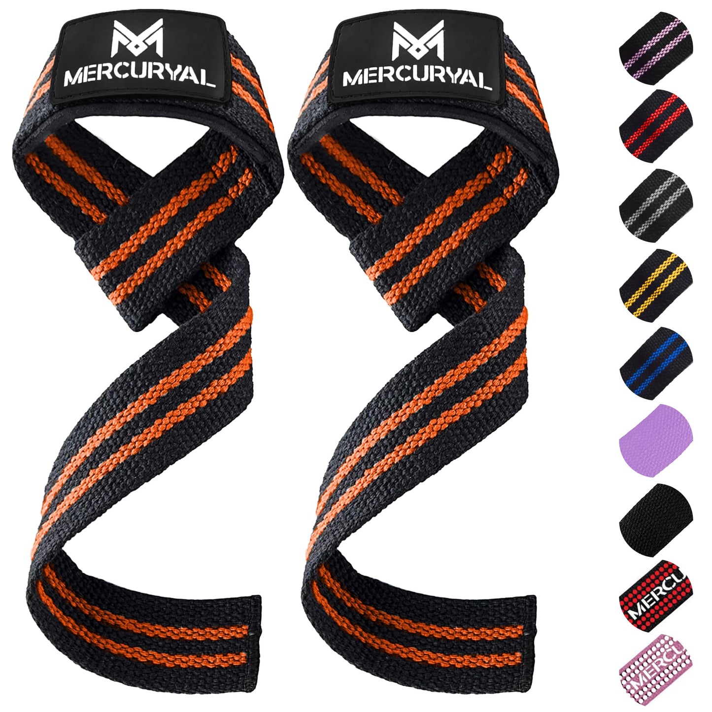 MERCURYAL Zughilfen Krafttraining Lifting Straps - Bodybuilding, Fitness, Kreuzheben, Powerlifting - Kreuzheben Gurte - Profi Lifting Straps - Lifting Straps - Gym Zubehör für Frauen und Männer