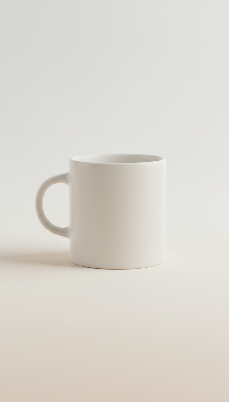 Minimalist Ceramic Mug Matte Glaze