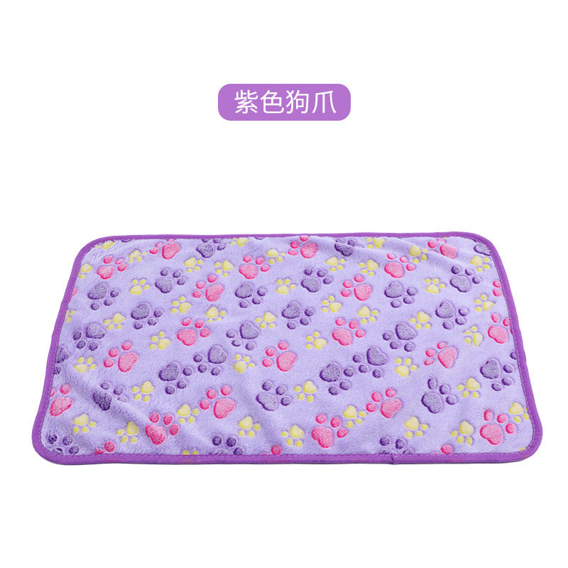Cross-border pet blanket mat cat and dog flannel blanket autumn and winter warm blanket pet sleeping mat wholesale