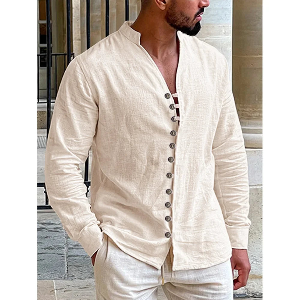 Men's Linen Hawaiian Shirt