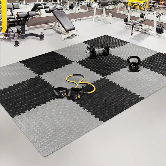 30x30cm 16 Pcs Interlocking Yoga Mat Home Gym and Yoga Equipment Protective Mat EVA Foam Non Slip Flooring Indoor Fitness