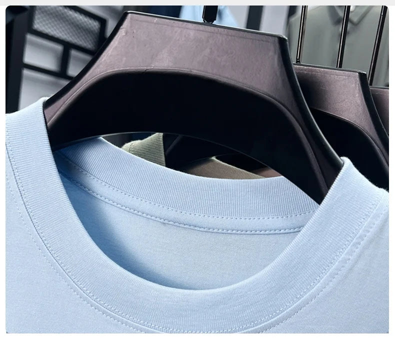 Men's Premium Cotton Embroidered Round Neck T-Shirt
