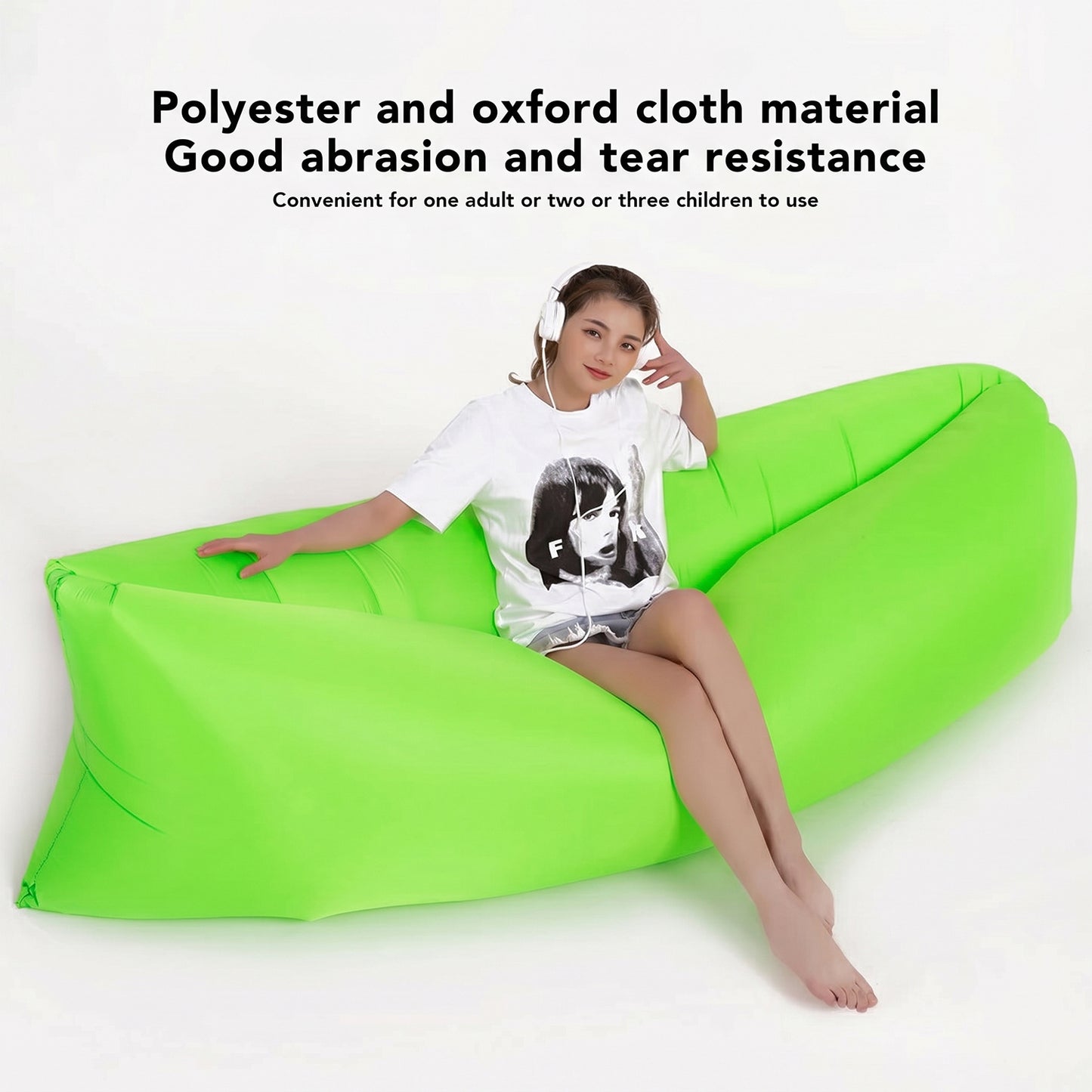 Inflatable Air Lounger Sofa For Outdoor Relaxing  Travel (1 Pc)